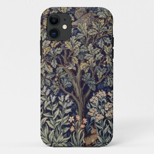 Capa Para iPhone 11 Pheasant Pássaro Árvore Floresta William Morris (Verso)