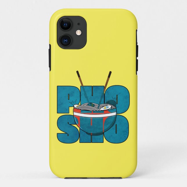 Capa Para iPhone 11 pho sho - presente de comida vietnamita (Verso)
