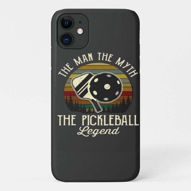 Capa Para iPhone 11 Pickleball- O Homem, O Mito, A Lenda  (Verso)