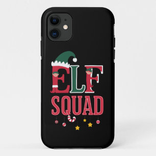 Capa Para iPhone 11 Pijamas de Natal Combinando Família Elfo Esquadrão