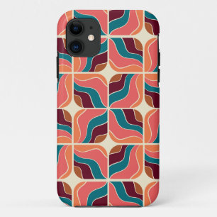 Capa Para iPhone 11 Pílula retrógrada das folhas geométricas onduladas