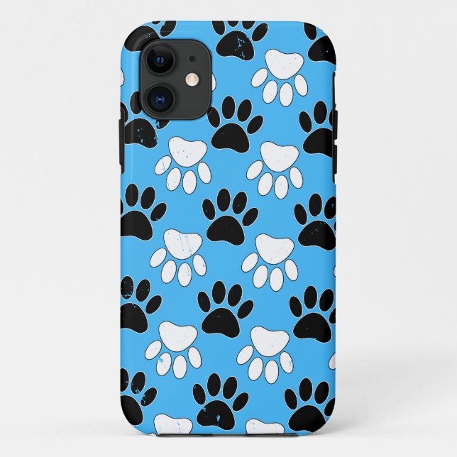 Capa Para iPhone 11 Pinças Pretas E Brancas Distintas De Fundo Azul (Verso)