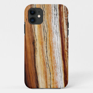 Capa Para iPhone 11 Pine Wood Grain Patterno