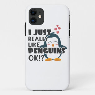 Capa Para iPhone 11 Pinguim Bonito Eu Gosto Muito De Pinguins, Ok?