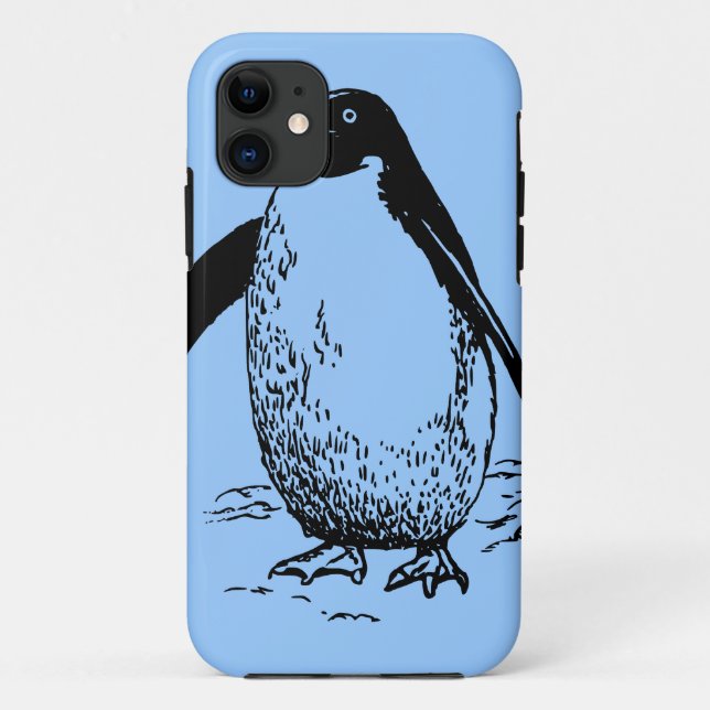 Capa Para iPhone 11 Pinguim feliz (Verso)