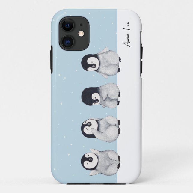 Capa Para iPhone 11 Pinguim Personalizado (Verso)