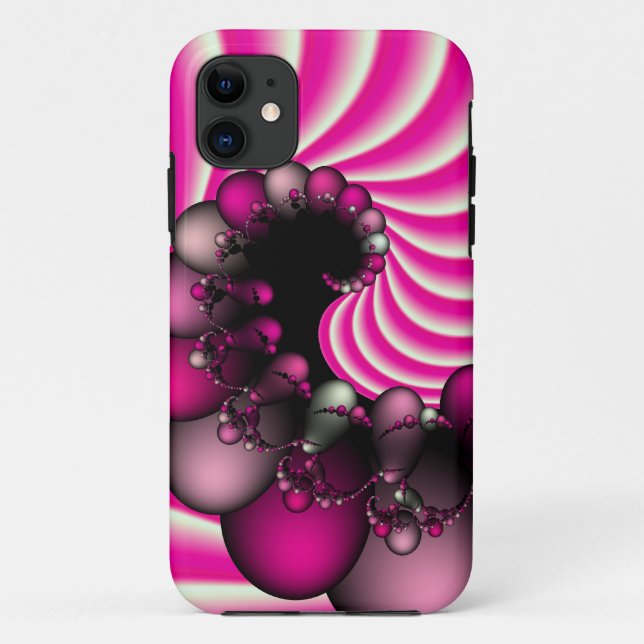 Capa Para iPhone 11 Pink Candy Swirl (Verso)