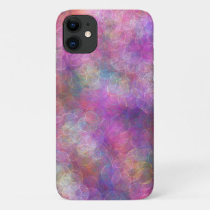 Capa Para iPhone 11 \Pink e Purple Bokeh