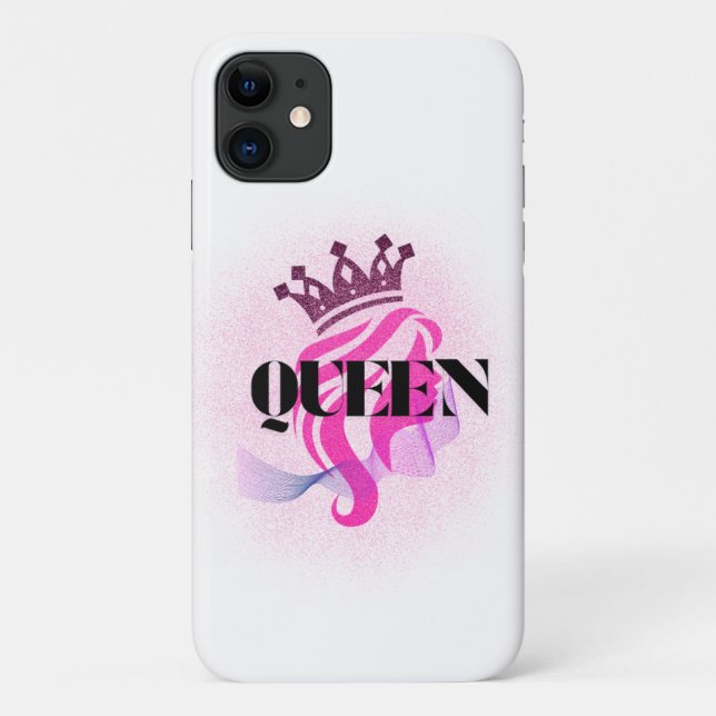Capa Para iPhone 11 Pink Queen Crown Design – Confident Feminine Power (Verso)