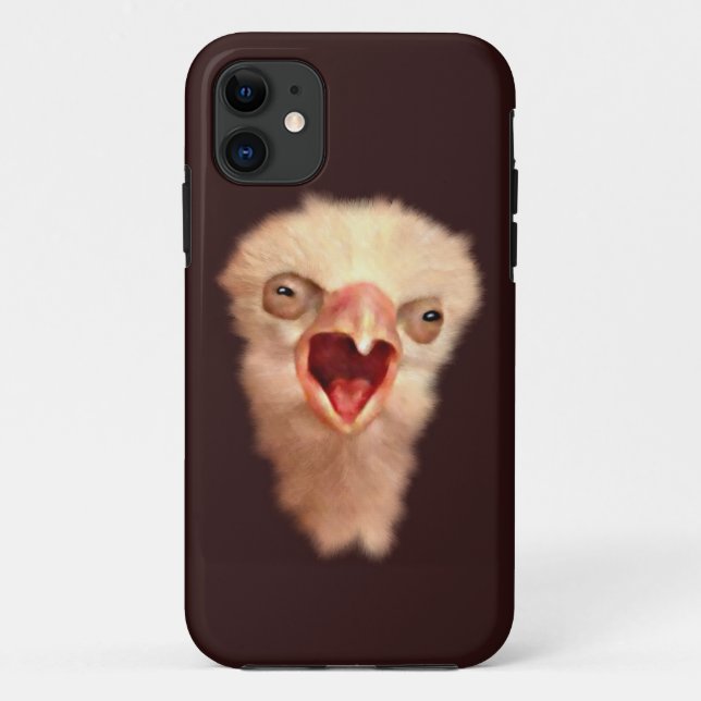 Capa Para iPhone 11 Pintinho Falcão Antigo (Verso)