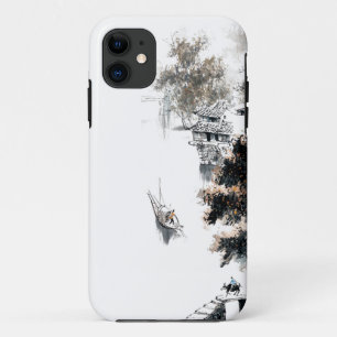 Capa Para iPhone 11 Pintura chinesa cénico da escova da paisagem de