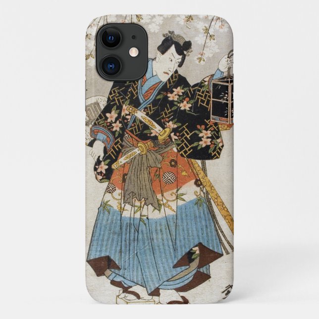 Capa Para iPhone 11 Pintura clássica de tatuagem ukiyo-e samurai (Verso)
