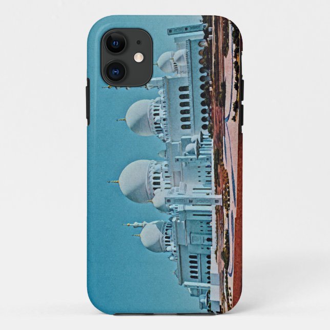 Capa Para iPhone 11 Pintura da mesquita Abu Dhabi (Verso)