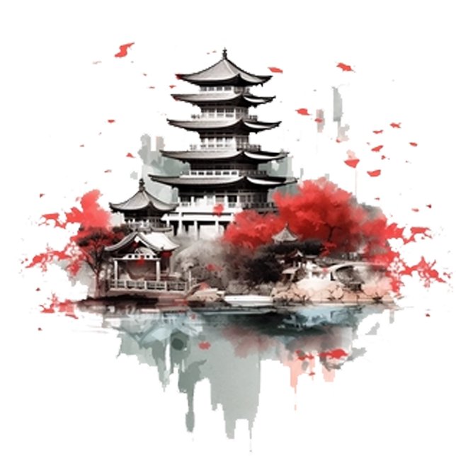 Capa Para iPhone 11 Pintura da paisagem chinesa (Criador carregado)