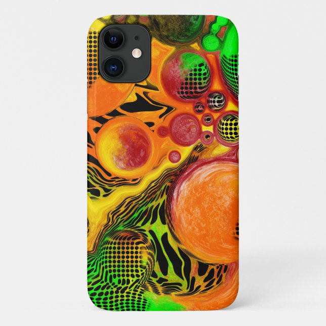 Capa Para iPhone 11 Pintura de Abstrato de outono (Verso)