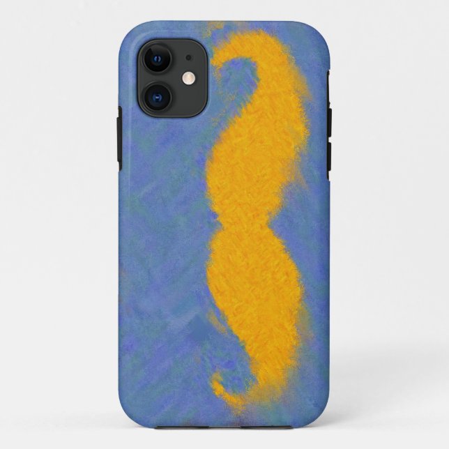 Capa Para iPhone 11 Pintura de Abstrato Engraçado Mustache 4 (Verso)