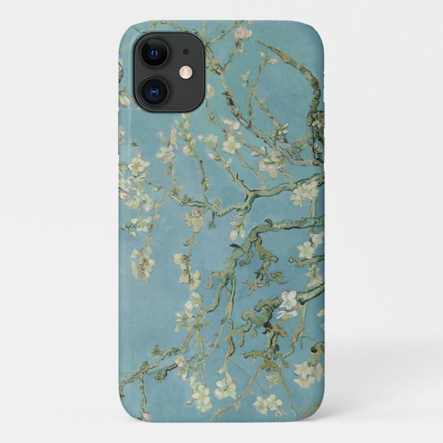 Capa Para iPhone 11 Pintura de Almond Blossoms por Van Gogh (Verso)