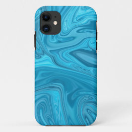 Capa Para iPhone 11 Pintura de Ondas Azuis | Melhor pintura de abstrat