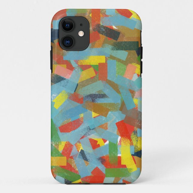 Capa Para iPhone 11 Pintura de retângulos geométricos de Abstrato mode (Verso)