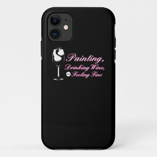 Capa Para iPhone 11 Pintura | Pintura Bebendo Vinho Sentido Fino