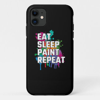 Capa Para iPhone 11 Pintura | Tinta do Sono Repetir Pintura Engraçada