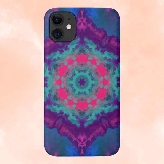 Capa Para iPhone 11 Pípcio Psicodélico Roxo, Azul e Rosa (Criador carregado)