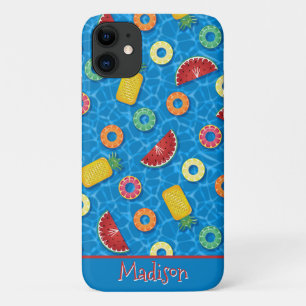 Capa Para iPhone 11 Piscina de Verão flutuando - Água azul