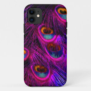 Capa Para iPhone 11 PixDezines Psychedelic Peacock, gabinete rosa quen