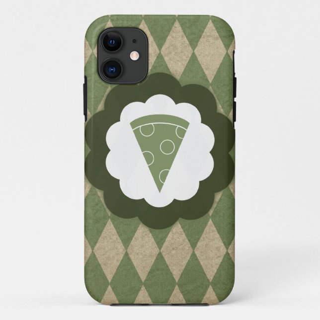 Capa Para iPhone 11 pizza vintage (Verso)