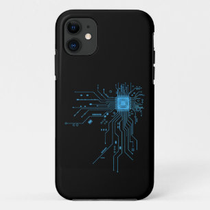 Capa Para iPhone 11 Placa de Circuito Engraçada Computador Eletrônica