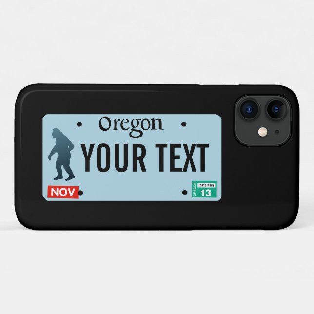 Capa Para iPhone 11 Placa de Licença do Oregon Sasquatch (Verso (horizontal))