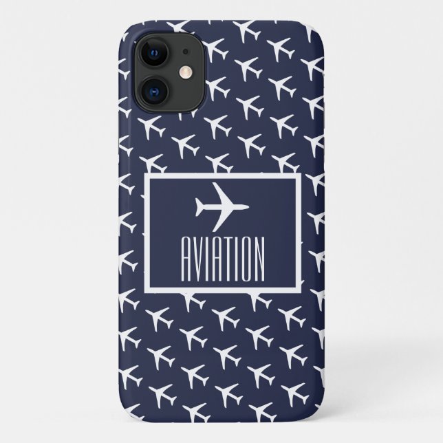 Capa Para iPhone 11 Plano Piloto Aviação Voando iPhone 11 Caso (Verso)