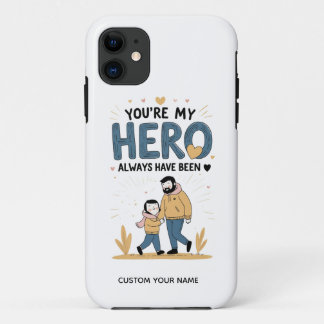 Capa Para iPhone 11 Pocket-Sized Love – You’re My Hero” DAD