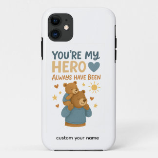 Capa Para iPhone 11 Pocket-Sized Love – “You’re My Hero” Dad