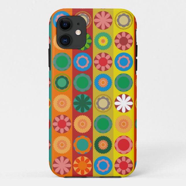 Capa Para iPhone 11 Poder Floral em Fileiras (Verso)