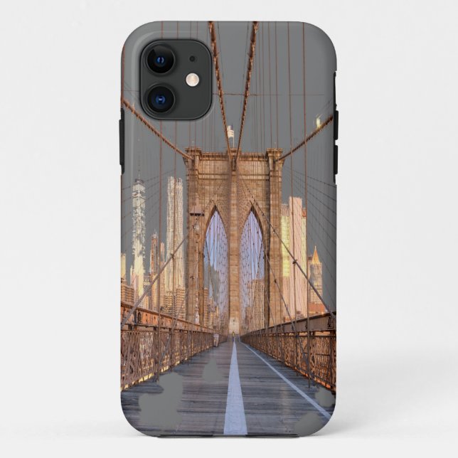 Capa Para iPhone 11 Ponte do Brooklyn em Nova Iorque (Verso)