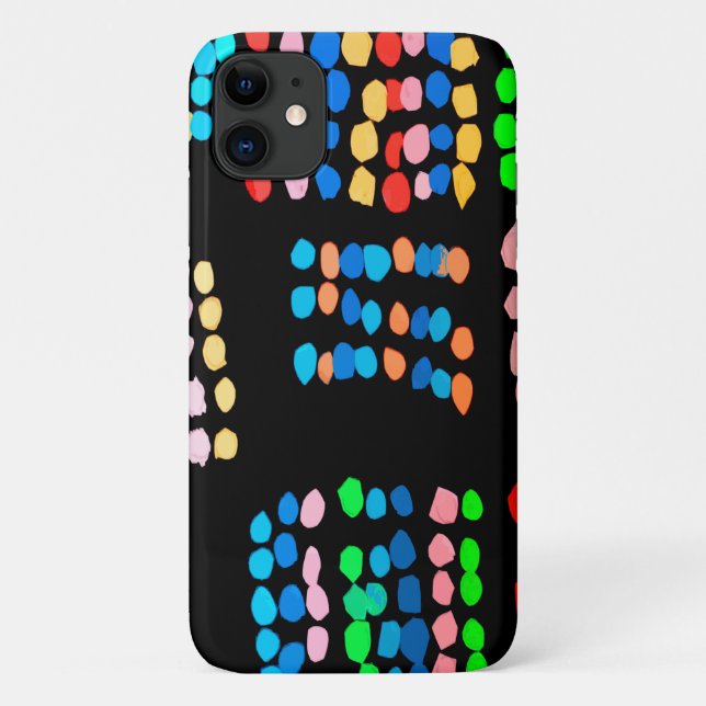 Capa Para iPhone 11 Pontos coloridos (Verso)
