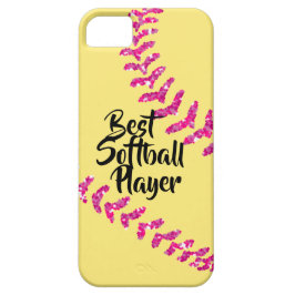 Capa Para iPhone 11 Pontos de softball brilhantes rosa falso