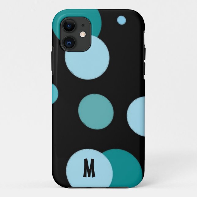 Capa Para iPhone 11 Pontos Retro com Inicial (Verso)