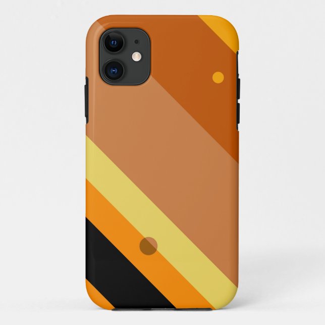 Capa Para iPhone 11 Pontos sem costura - Laranja Amarelo-Retrorado (Verso)
