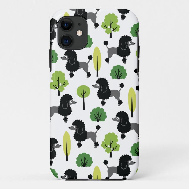 Capa Para iPhone 11 Poodle no parque (Verso)