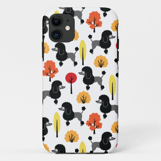 Capa Para iPhone 11 Poodle no parque (Verso)