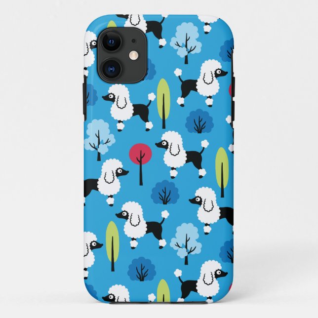 Capa Para iPhone 11 Poodle no parque (Verso)