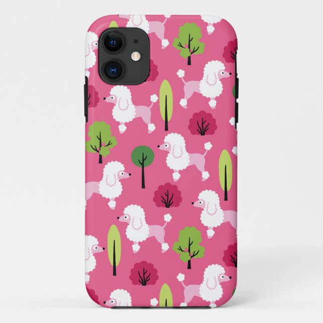 Capa Para iPhone 11 Poodle no parque (Verso)