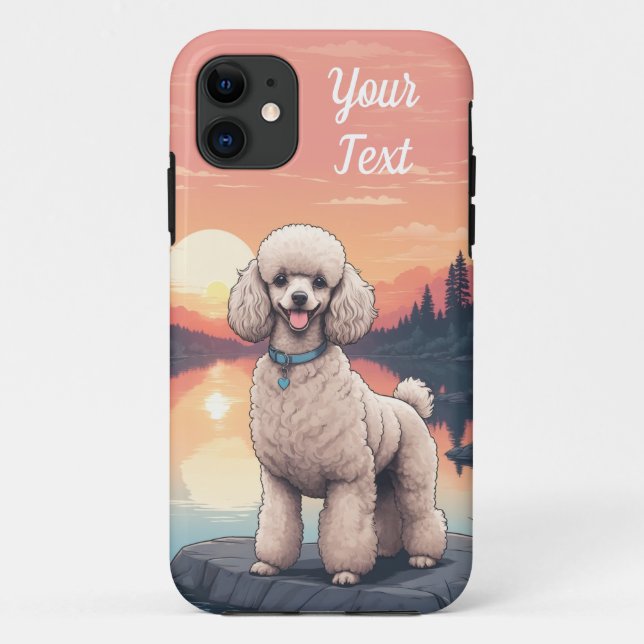 Capa Para iPhone 11 Poodle por Lake (Verso)