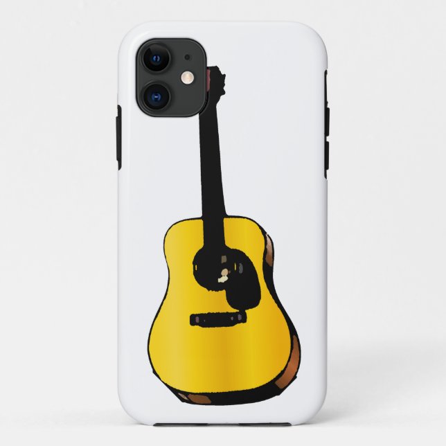 Capa Para iPhone 11 Pop Art Guitar (Verso)
