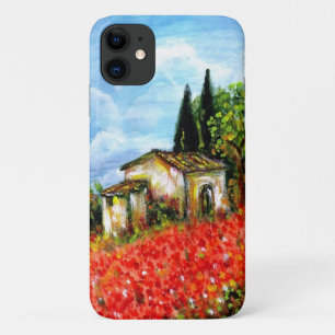 Capa Para iPhone 11 POPULAÇÕES NA TÚSCULA/Paisagem com Campos Flores