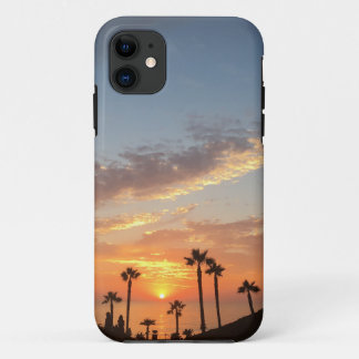 Capa Para iPhone 11 Por do sol da palmeira