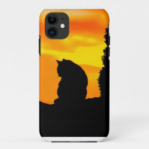 Capa Para iPhone 11 Pôr do Sol do Gato