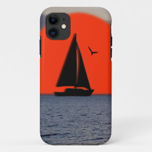Capa Para iPhone 11 Pôr do sol no veleiro
